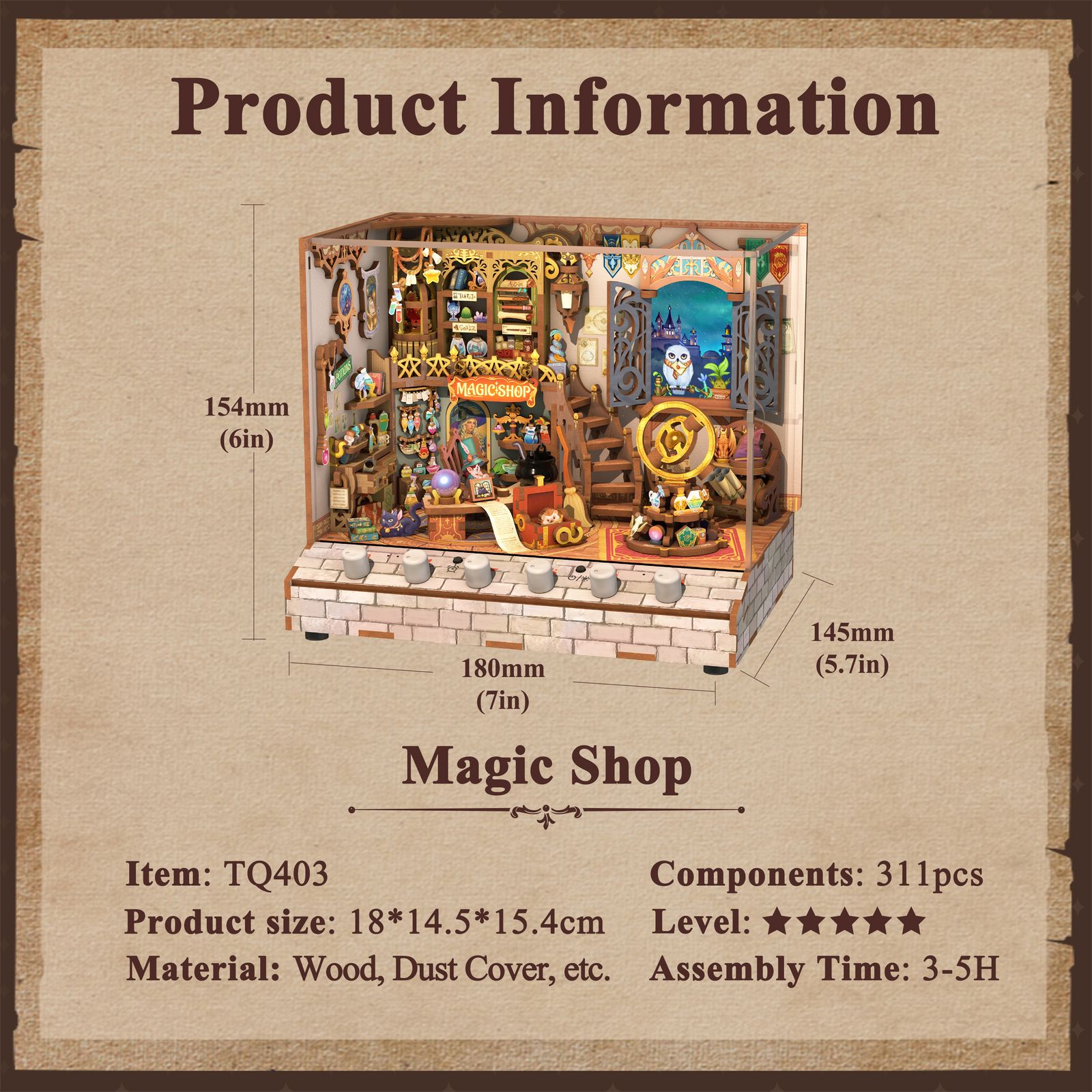 Tonecheer DIY - Magic Shop (DIY House 18 x 14.5 x 15.4 cm Beleuchtung-/bilder/big/tq403 magic shop (7).jpg